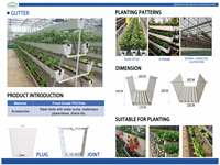 Nouvelle arrivée de systèmes d'irrigation pour la culture de légumes en serre verticale Nft plantation hydroponique à vendre