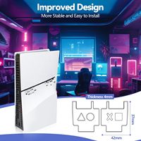 Support horizontal pour console PS5 Slim Pro, compatible avec PlayStation 5 Pro édition disque, support en acrylique transparent pour l'affichage