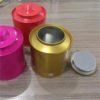 Boîte de conserve ronde de luxe personnalisée en usine avec emballage en métal vide à double couvercle hermétique boîte en fer blanc pour le thé et le café