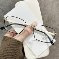 Lunettes de lecture anti-lumière bleue de haute qualité en gros, unisexe, petit rectangle, demi-cerclées, photochromiques, monture noire