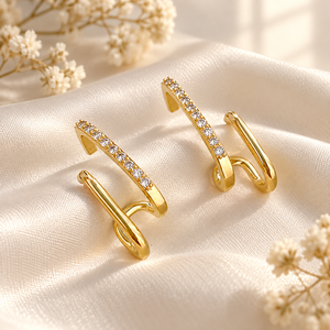 Orecchini a clip da donna dal design semplice, accessori per l'orecchio da indossare tutti i giorni - Product Image 4