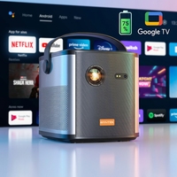 [Entrega Rápida de 3 a 7 Días] Proyector DLP Inteligente 3D BYINTEK U80 Max 4K con Batería, Android 11, Stock en Arabia Saudita, Rusia y la UE, Envío Local, Libre de Impuestos