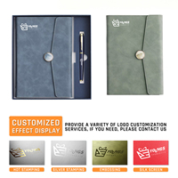 Carnet de notes personnalisé en cuir PU A5 de luxe et stylo, ensemble cadeau d'entreprise promotionnel