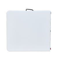 Table de banquet pliante rectangulaire en plastique blanc, table rectangulaire pliable bon marché pour mariage, table pliante de 6 pieds pour fête