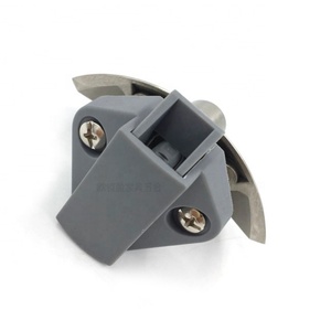 Cerradura de botón oculta sin llave de níquel cepillado con pestillo de empuje de media luna para muebles, caravanas, armarios y cajones, para uso exterior - Product Image 4
