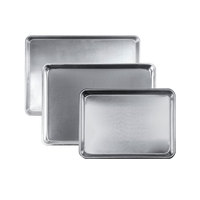 Plaque de cuisson commerciale en aluminium 18x26 pouces, surface lisse, bord renforcé, pour la restauration en gros