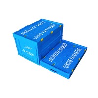 Boîte de déménagement réutilisable à usage intensif Bac fourre-tout empilable industriel en plastique Caisses de stockage à couvercle attaché pour entreprises de déménagement