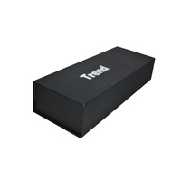 Cadre photo rigide en carton noir pliable de haute qualité, doublé d'éponge recyclable, emballage portefeuille, pelliculage mat, magnétique