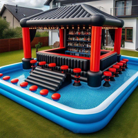Nouvelle Conception en Promotion : Plateforme Flottante Gonflable pour Piscine avec Sièges – Idéale pour Fêtes en Jardin et Loisirs Aquatiques