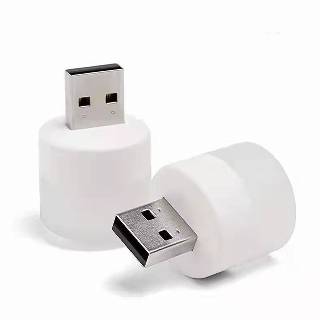 2023 Luz LED USB Warm White Energy Multipurpose Super MINI Portable USB Plug Bulb LED Socket Light LED Night Small Bulb