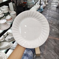 Restaurant Vaisselle Passe au lave-vaisselle Chargeur rond blanc de 10 pouces Assiette de service en mélamine
