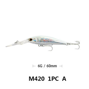 Esca Artificiale Rigida ABS Scuba Bass Minnow 6g/9cm con Lingua Lunga per Immersione Profonda per Luccio Merluzzo Carpa - M420 - Product Image 6