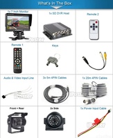 IPoster pour piste RV caravane Bus remorque 4CH entrée alarmante camion DVR enregistreur vidéo 7 "Dash moniteur avant arrière côté caméra Kit