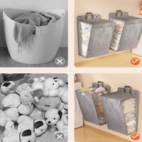 Nouveau panier de rangement grande capacité 2026 en coton pour vêtements et pantalons, idéal pour la maison