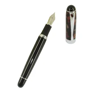 Stylo à encre liquide de luxe en métal et acrylique, papeterie d'écriture, pour bureau et entreprise, cadeaux pour hommes, stylos fontaine à Point iridien haut de gamme