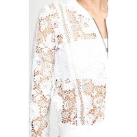 Nouvelle veste courte en dentelle crochetée à la main, style anglais, avec fermeture éclair métallique, respirante et transparente
