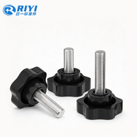 Sekrup Jempol Gagang Plastik Hex Torx, Baut Putar Tangan Model Bintang M4 M5 M6, Pengikat Kustom OEM