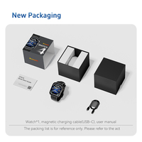 Montre connectée Runmetit WATCH 4 avec écran AMOLED, personnalisable, pour le sport, avec suivi de la fréquence cardiaque, de l'oxygène sanguin et du sommeil, magnétique