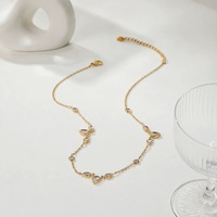 Collier pendentif en acier inoxydable tendance, pendentif en forme de larme, colliers pour femmes, à porter au quotidien