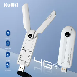 KuWFi 2.4G 150Mbps USB 라우터 4g 고속 4g lte 잠금 해제 된 usb 동글 모뎀 실내 사용을위한 무선 라우터