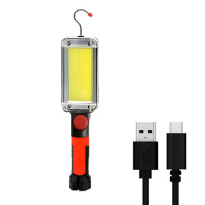 LED <b>Work</b> <b>Light</b> Portable Flashlight Magnetic Hook Camping Lamp USB <b>Rechargeable</b> Outdoor Emergency - Product Image 1