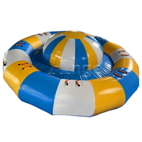 Extérieur eau remorquable bateau gonflable jaune canard bateau flottant canapé eau canapé bateau de ski nautique