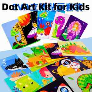 Kit de loisirs créatifs sans désordre pour les voyages, kits de bricolage tendance, cadeaux d'anniversaire, kit d'art à points EVA pour enfants, garçons et filles - Product Image 2