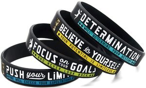 Lot de 12 bracelets en silicone personnalisés pour le volley-ball chrétien, avec <span class=keywords><strong>citations</strong></span> sportives <span class=keywords><strong>motivantes</strong></span>, échantillon gratuit, vente en gros certifiée - Product Image 2