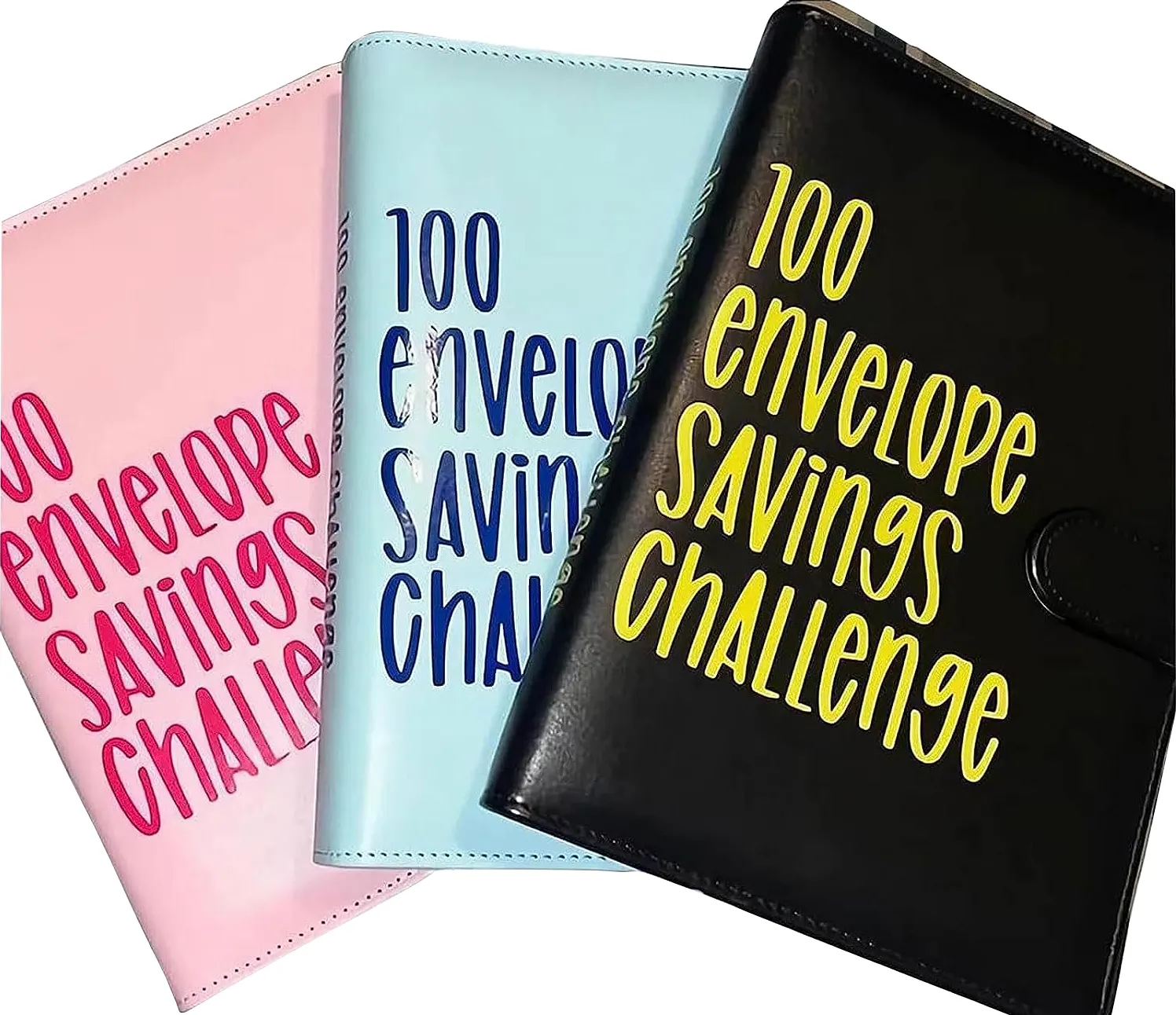 Aangepast Logo Pu Leer 100 Dagen Enveloppen Geldbesparend Uitdagingsboek 100 Envelop Geldbesparing Challenge Budget Binder