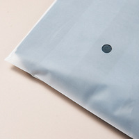 UniOne – Sac/Pochette en plastique transparent givré avec poignée, personnalisable avec logo, pour vêtements, cosmétiques et kits de maquillage
