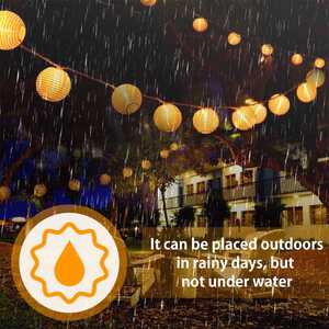 <span class=keywords><strong>Guirlande</strong></span> Lumineuse <span class=keywords><strong>Solaire</strong></span> Extérieure, Lampe Lanterne Étanche pour Jardin, Décoration de Noël - Product Image 3