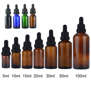 ขวดแก้วน้ำมันหอมระเหยแบบหยด Eric Amber Custom Color ขนาด 5/10/15/20/30/50 มล. 100 มล. พร้อมหัวหยด - Product Image 2