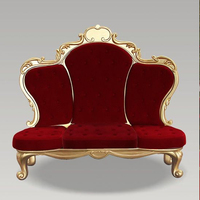 Trône de Père Noël en fibre de verre de luxe, grand format, imperméable, durable, pour intérieur et extérieur, décorations de Noël, fourniture en gros, usine