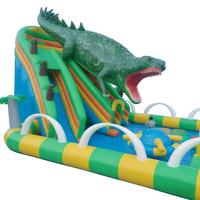 Toboggan aquatique gonflable géant en PVC de qualité commerciale DST, capacité 500 kg, logo personnalisé, garantie 3 ans pour les carnavals