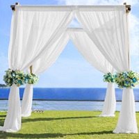 Fournitures pour événements : Tente de décoration de plafond en mousseline blanche 5x14 pieds, draperies suspendues en mousseline pour plafond, pour décoration de fête