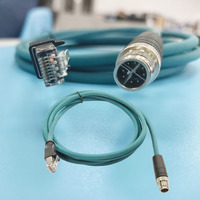 Câble de capteur industriel en cuivre IP67, connecteur M12 8 broches, câble Ethernet PVC 22 AWG, 1 m