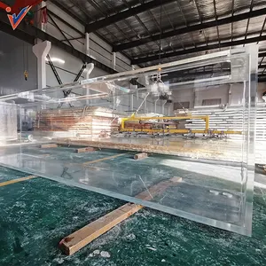 Akvaryum tedarikçisi merkezi OverflowTwo katmanlar şeffaf akrilik akvaryum balık tankları
