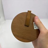 Klares Glas-Kerzenglas mit Holzdeckel, Leeres Zylindrisches Glasgefäß für Duftkerzenherstellung und Raumduftverpackung