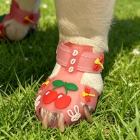 Lindas Sandalias de Dibujos Animados para Perros, Antideslizantes, Transpirables, Impermeables, Zapatos de Verano para Mascotas, Botas de Lluvia para Perros Pequeños, Moda para Teddy Bichon