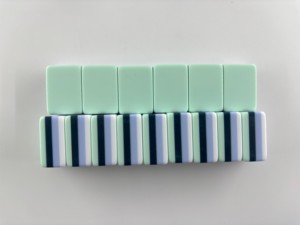 Juego de Mahjong Profesional de 4 Capas, Estilo Americano, 160 Fichas, Acrílico Azul Pálido, Edición Especial Dragón Radiante - Product Image 3