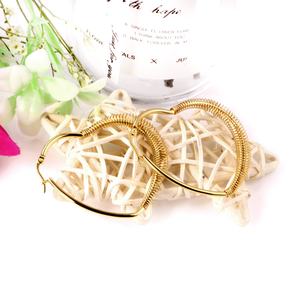 ต่างหูห่วงทองคำหรูหรา ชุบทอง 18k ป้องกันการแพ้ เหมาะสำหรับผู้หญิง - Product Image 5