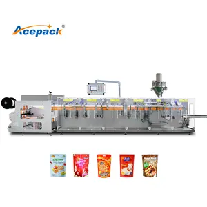 Electric PLC Motor Driven Automatic Horizontal Doypack Packing Machine Chemicals Food Juice Beverage ZIPPER BAGS-Gear Powder