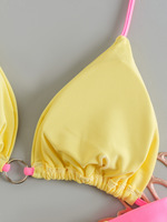 Baju Renang Karnaval Grand Kadooment Kustom Warna Blok Segitiga Bikini Barbados Pakai Logo OEM 2026 Foreday Morning Jam Crop Over