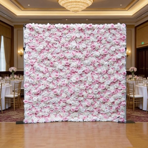 Rosemorning Panneau mural floral 3D artificiel pour chambre <span class=keywords><strong>à</strong></span> coucher, thème <span class=keywords><strong>Lavande</strong></span> extérieure, Buis rouge, Rose nuptiale Chiara, aspect naturellement sec, coloré, Art Panel 3D Faux Floral Wall - Product Image 1