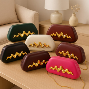 PLAYMAX Custom Popular Classic Luxury Chain Bags Clutch Handbag Fashionable Evening Bags Magnetic Closure Polyester Women - Product Image 1