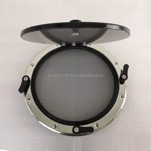 316L สแตนเลสรอบรูปร่างเปิด Portlight Porthole Window Hatch สำหรับ Marine เรือ Yacht