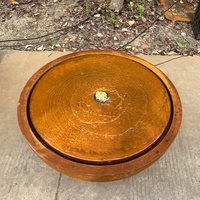 Fontaine à eau extérieure en acier Corten de 31 pouces avec lumière LED et pompe pour jardin et terrasse