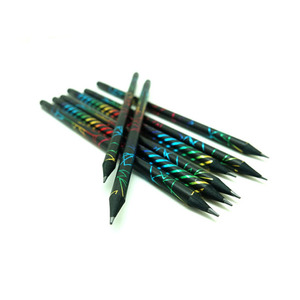 Lápiz de Regalo Ecológico de Alta Calidad <span class=keywords><strong>Kongsheng</strong></span> 2025, Cuerpo Arcoíris, Cristal Iris, Transferencia Térmica, Madera - Product Image 1