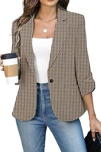 Comodo7 personnalisé blazer d'affaires pour femmes couleur unie à manches longues en laine costumes de bureau bouton unique veste tissée vente chaude - Product Image 4