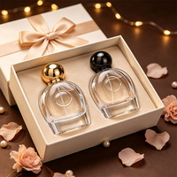 Flacons de parfum cylindriques de haute qualité 80 ml en verre transparent avec vaporisateur et pompe à fine brume – Bouteilles cosmétiques en verre – Vente en gros